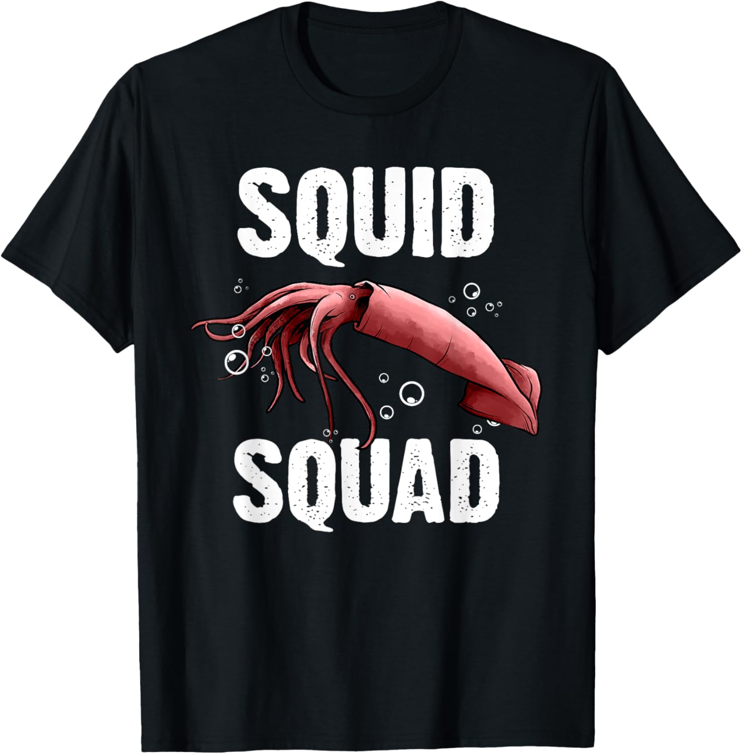 Squid Gift Women Giant Squid Seafood Calamari Lovers T-Shirt - T-Shirt | Black