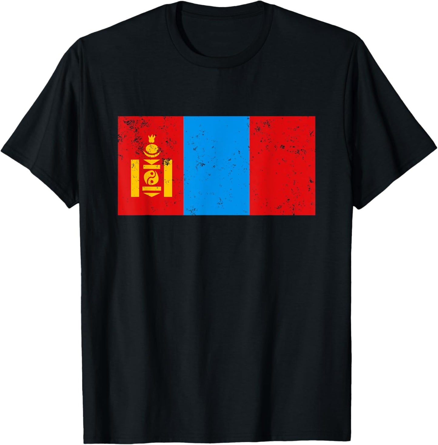 Traditional Mongolian Flag T-Shirt - T-Shirt | Black