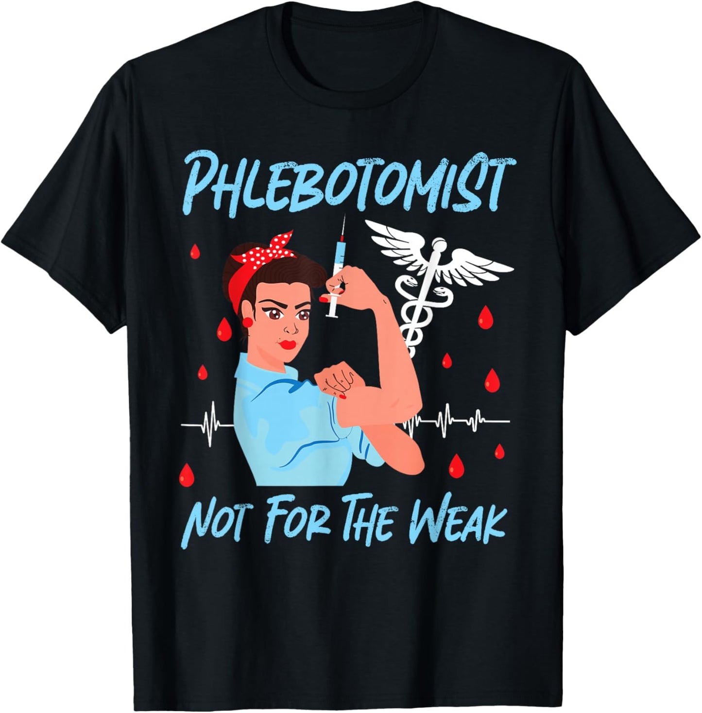 Phlebotomist Tech Technician T-Shirt - T-Shirt | Black