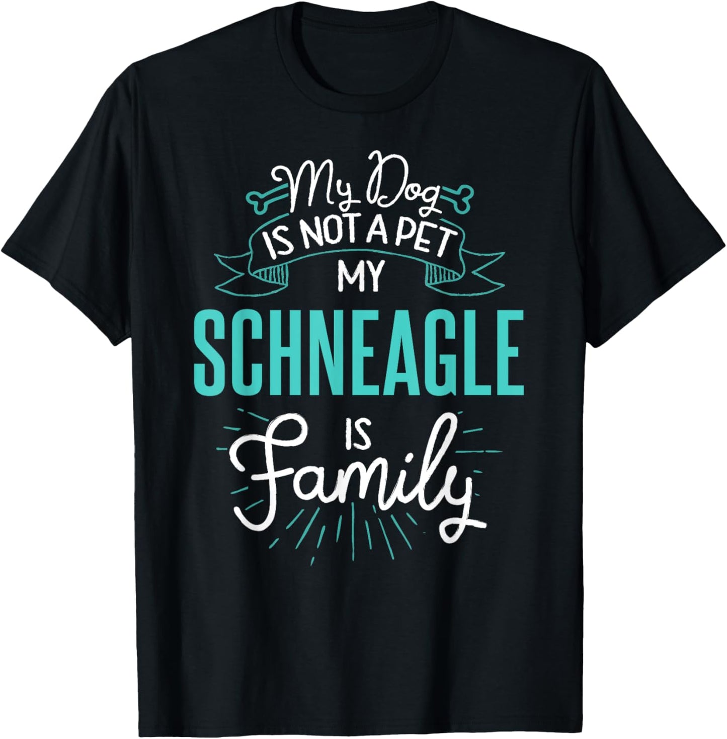 Cute Schneagle Shirt Family Dog Gift Men T-Shirt - T-Shirt | Black
