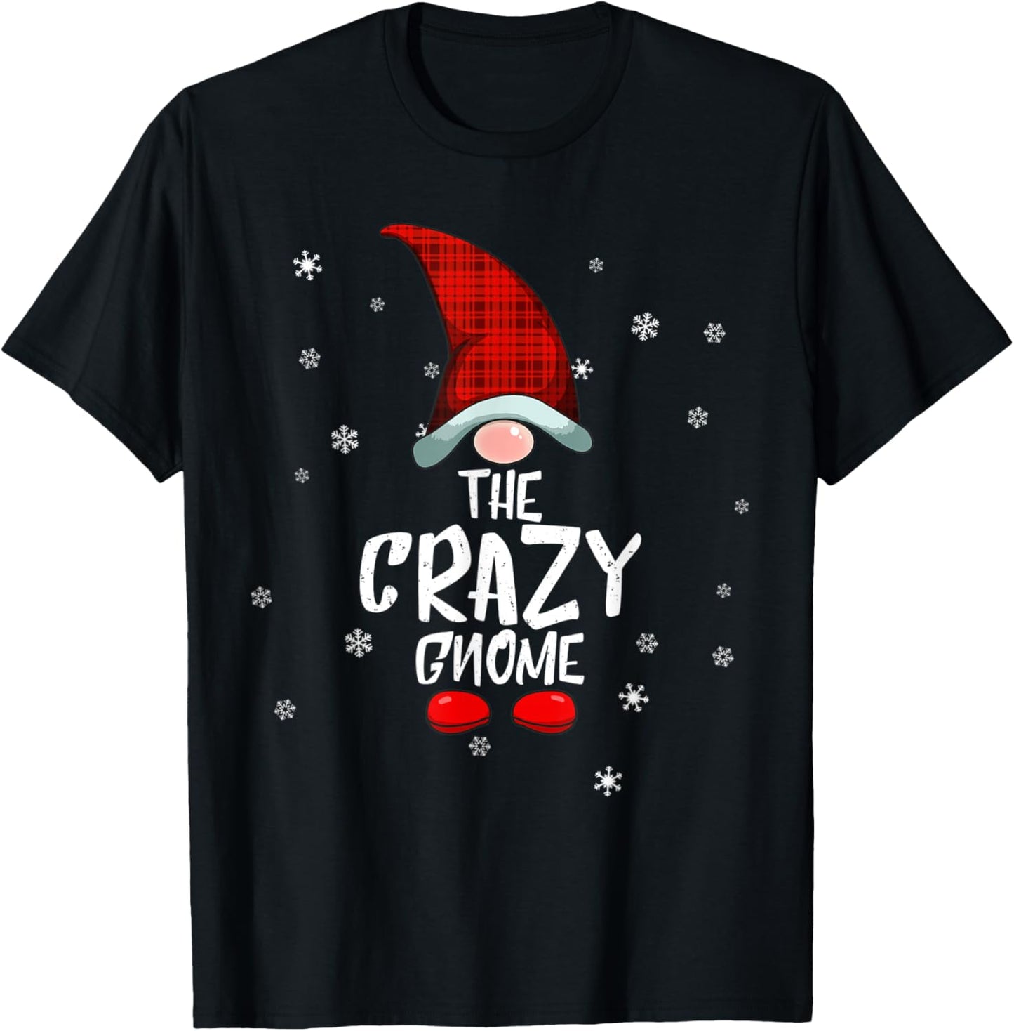 The Crazy Gnome Family Christmas Pajama Crazy Gnome T-Shirt - T-Shirt | Black