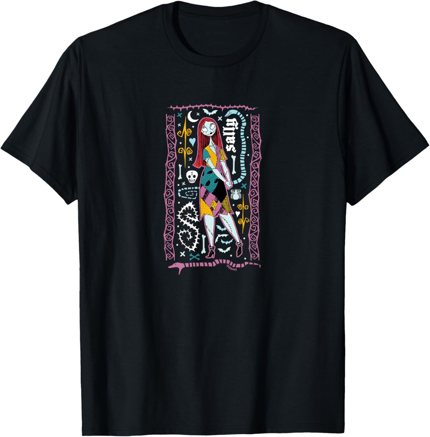 The Nightmare Before Christmas - Sally Character T-Shirt - T-Shirt | Black