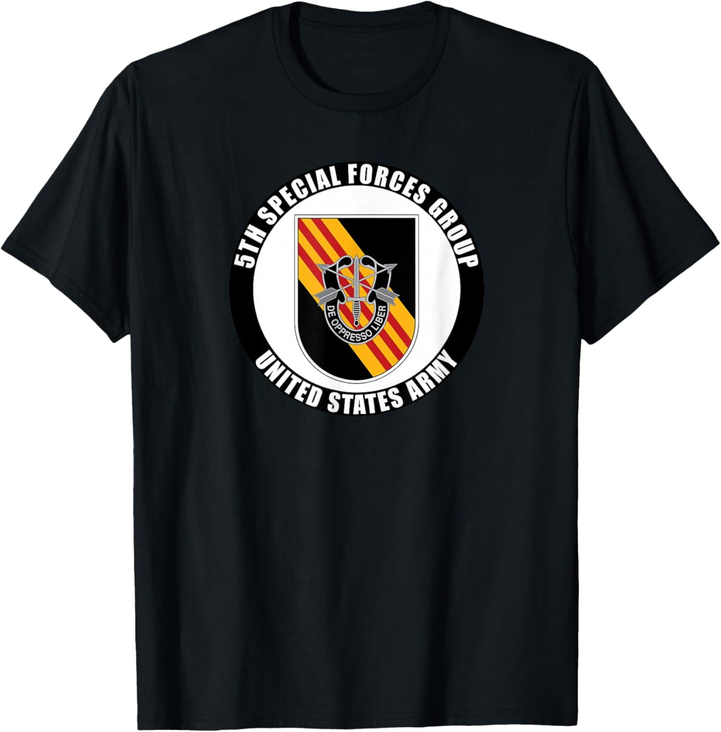5th Special Forces Group United States Army Veteran Military T-Shirt - T-Shirt | Black