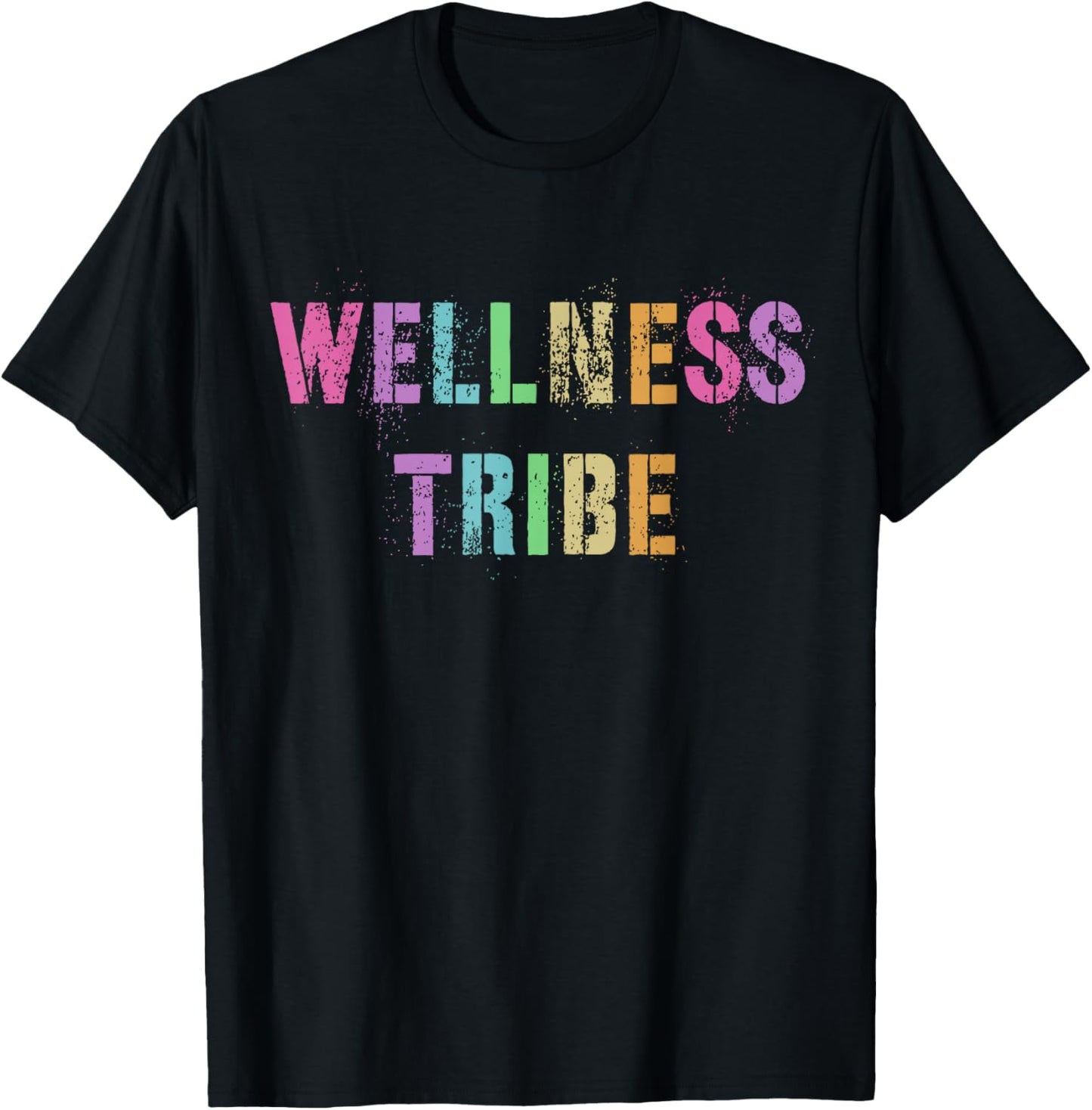 WELLNESS TRIBE Health Trainer Fitness Rockstar Crew Yoga Mom T-Shirt - T-Shirt | Black