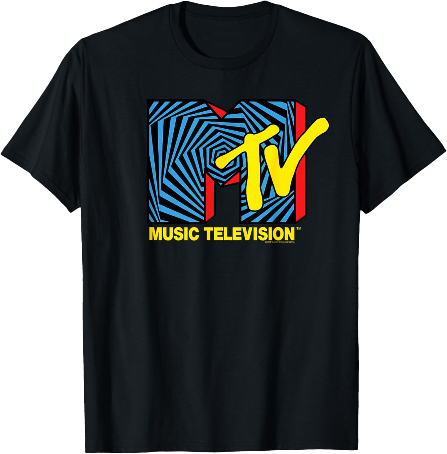 MTV Logo Spiral Music Fan T-Shirt - T-Shirt | Black