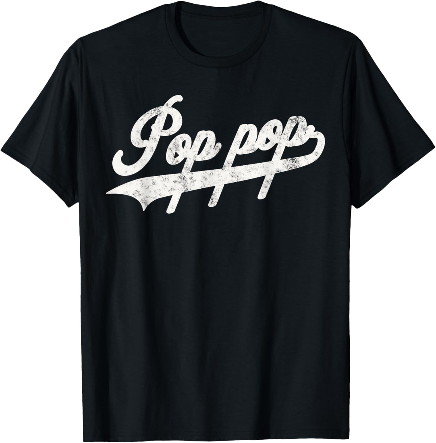 Pop pop Retro Style Father’s day Gift Papa Grandpa T-Shirt - T-Shirt | Black