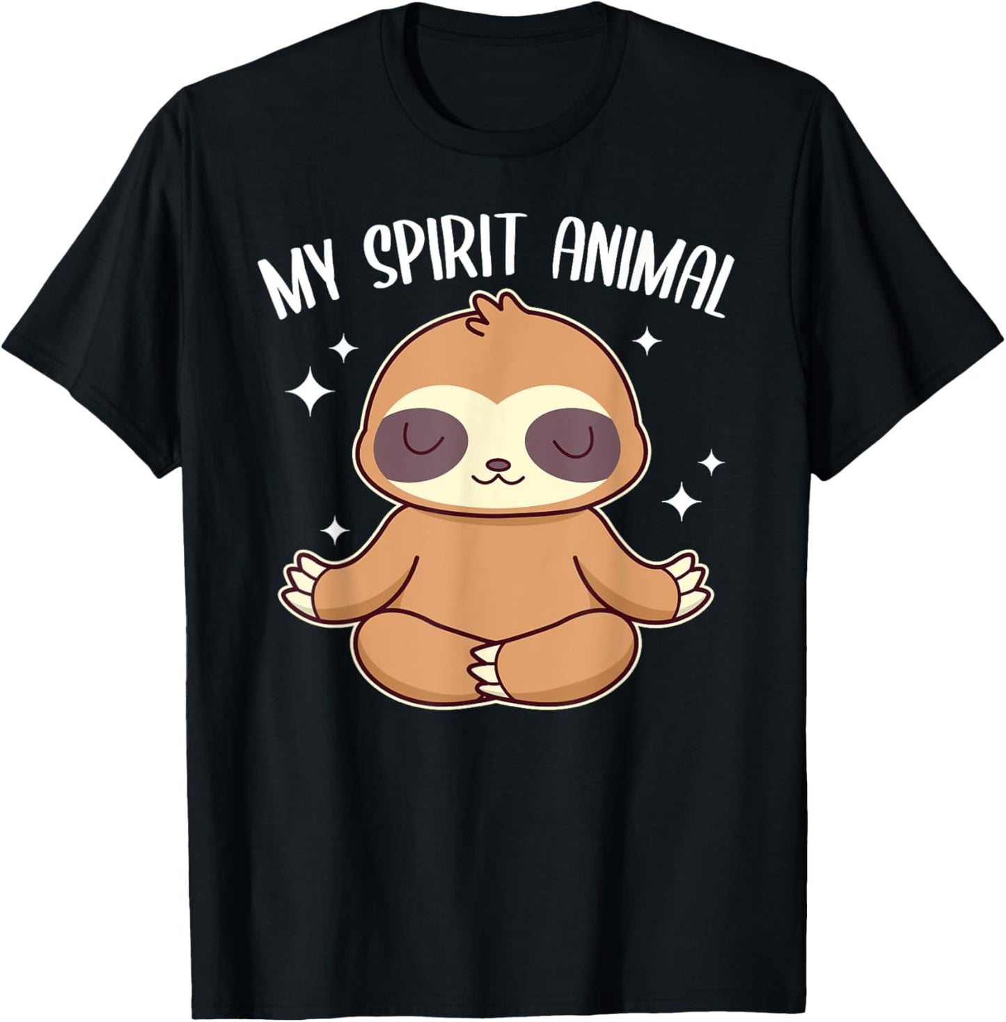 Sloth Is My Spirit Animal Lazy Sloth T-Shirt - T-Shirt | Black