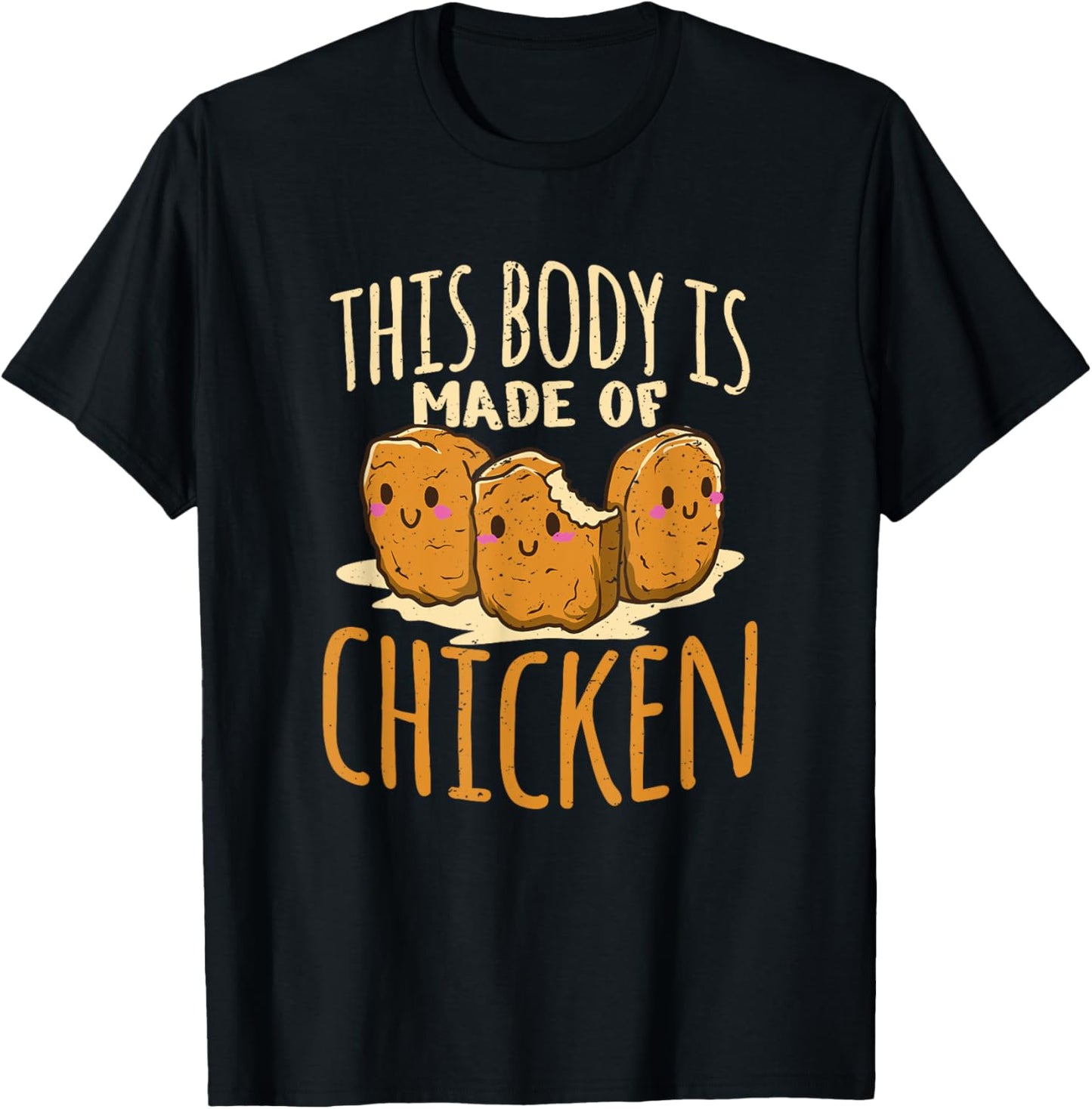 Chicken nuggets chicken chicken fast food funny saying T-Shirt - T-Shirt | Black