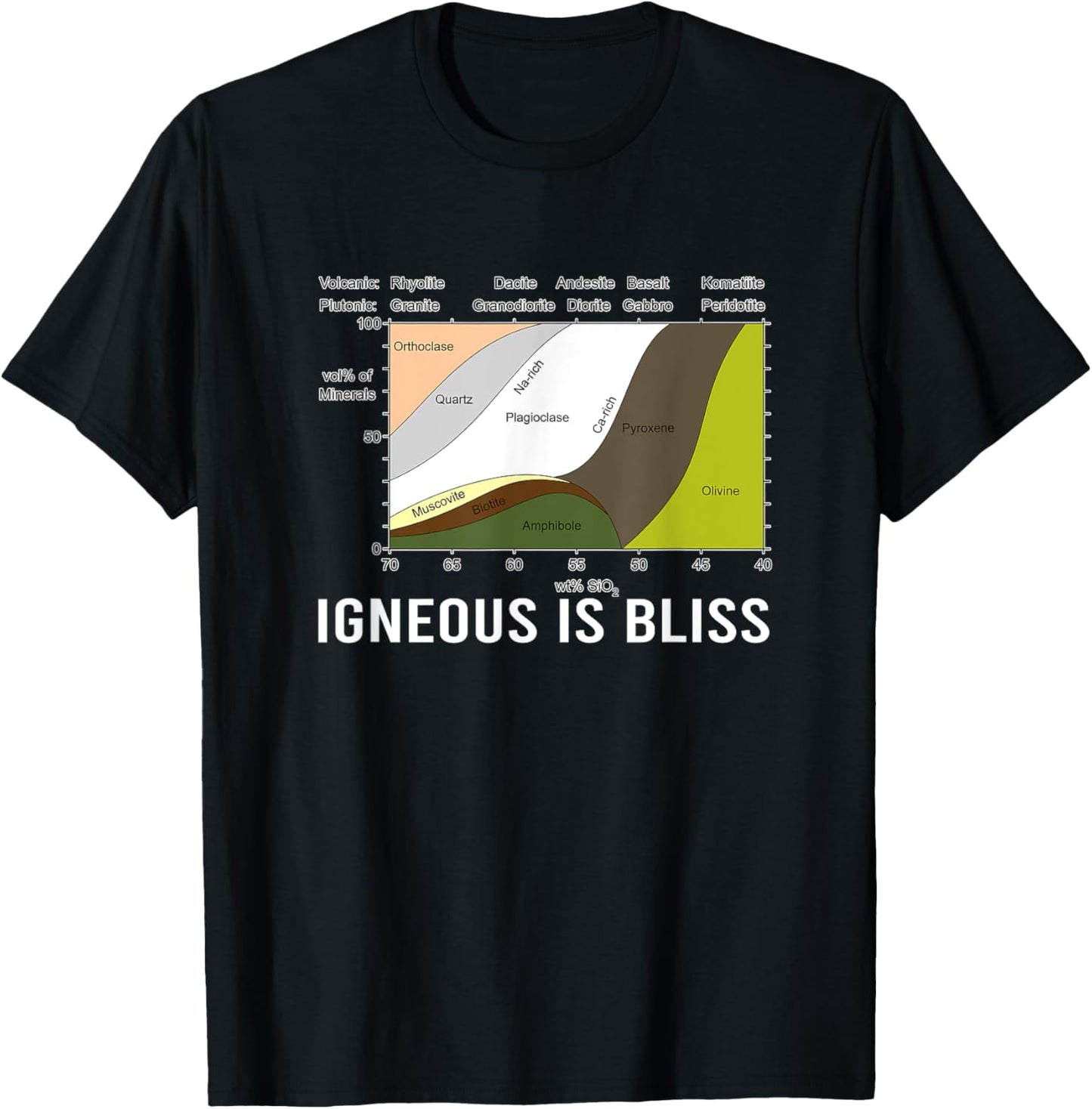 Igneous Is Bliss Geology Rock Geek Humor - Forest Rocks T-Shirt - T-Shirt | Black