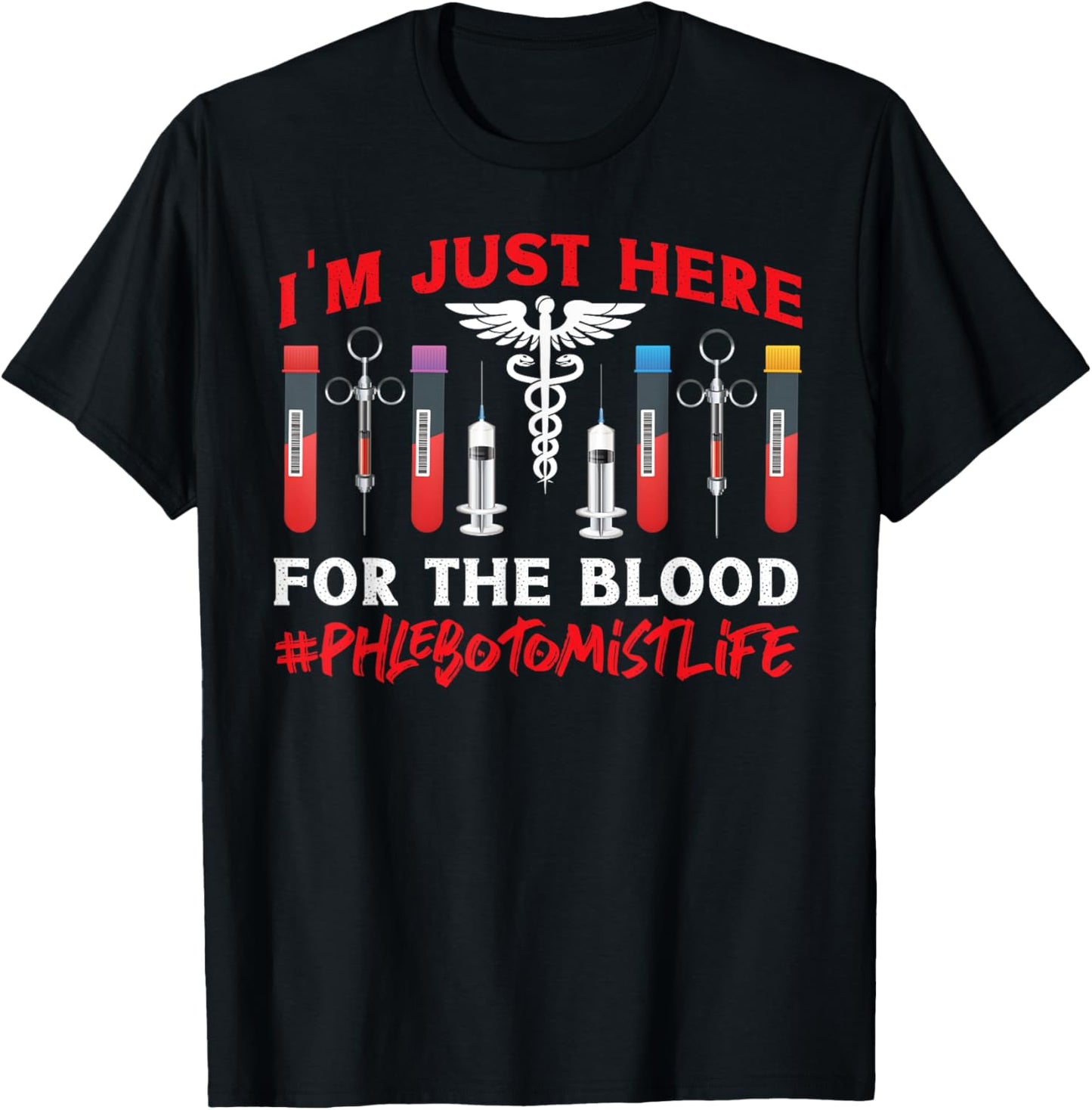 Phlebotomist Tech Technician T-Shirt - T-Shirt | Black