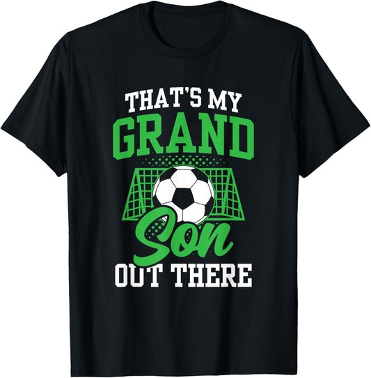 Das Ist Mein Enkel Da Draußen Football Athlete Sport Hobby T-Shirt - T-Shirt | Black