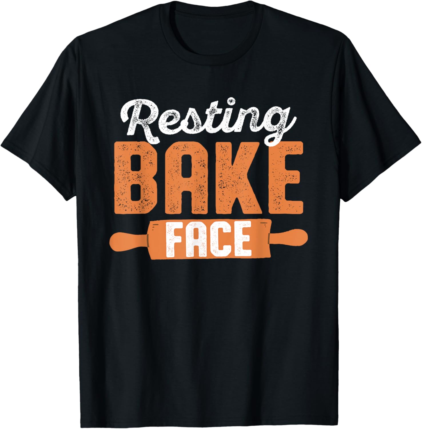Resting Bake Face - Funny Baking Pun Design T-Shirt - T-Shirt | Black