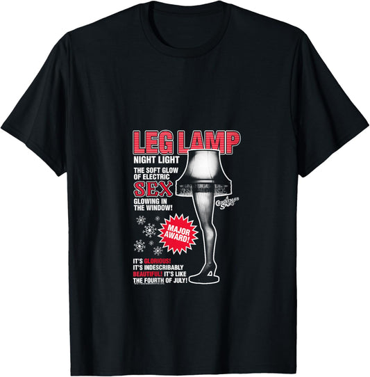 A Christmas Story Leg Lamp Vintage Ad Funny Holiday V-Neck T-Shirt - T-Shirt | Black
