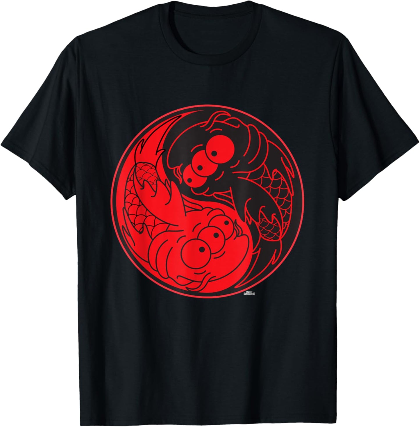 The Simpsons Blinky the Koi Fish Yin Yang 90s T-Shirt - T-Shirt | Black