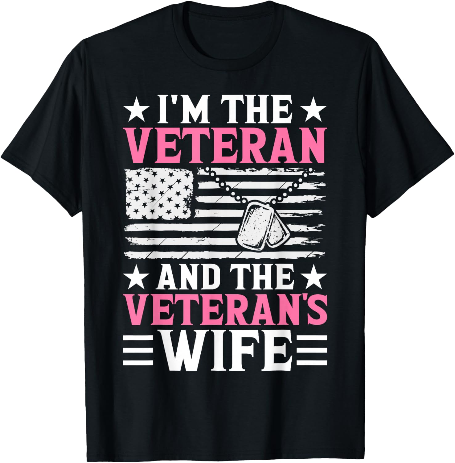 Female Veteran and Veteran's Wife Women Veteran Mom Grandma T-Shirt - T-Shirt | Black