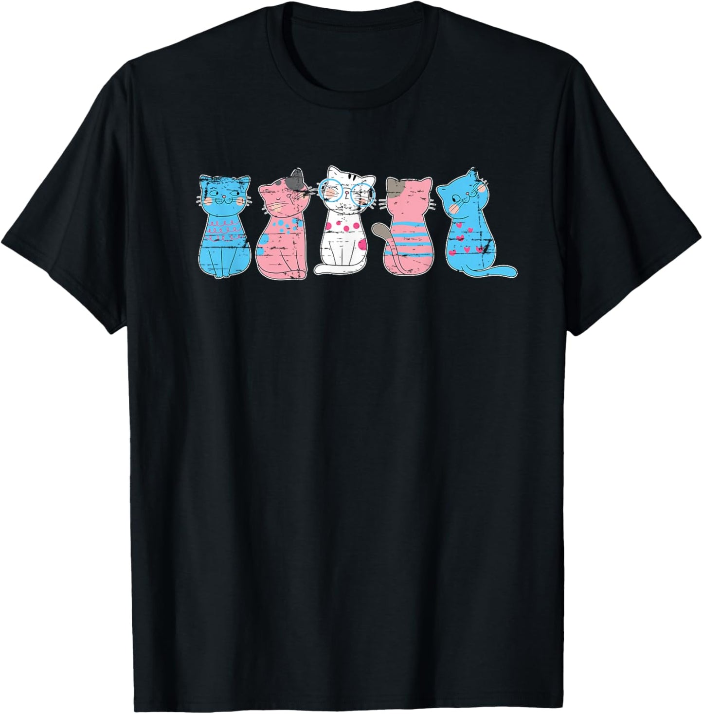 Transsexuality Cat Animal Lover Gift Trans Pride Transgender Small T-Shirt - T-Shirt | Black