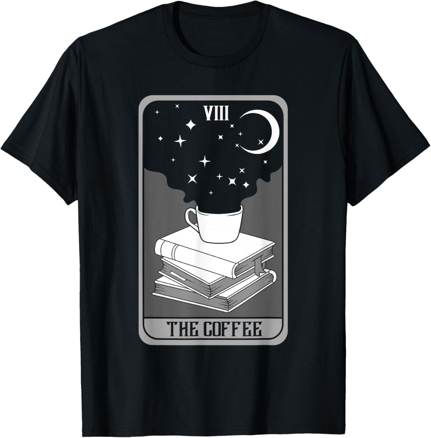 Tarot Card Coffee Shirt Fortune Teller Coffee Lover Drinker T-Shirt - T-Shirt | Black