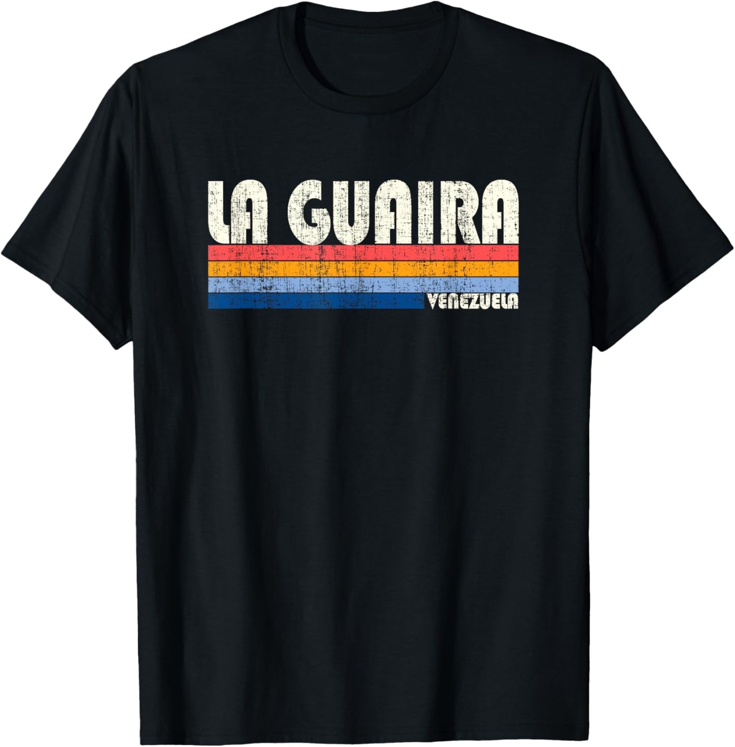 Retro Vintage 70s 80s Style La Guaira, Venezuela T-Shirt - T-Shirt | Black