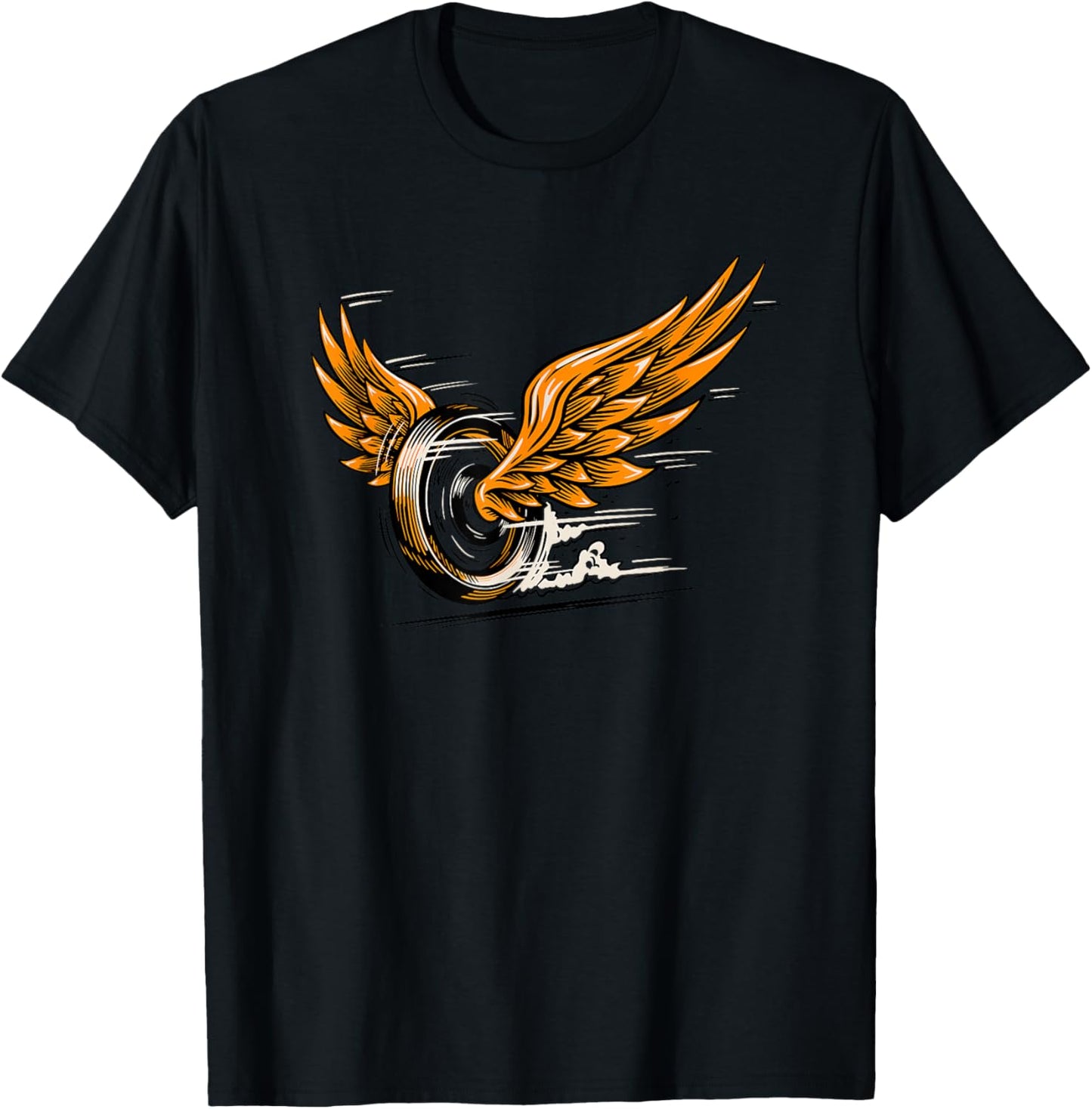 Vintage Winged Wheel Motorcycle Biker Retro Classic T-Shirt - T-Shirt | Black