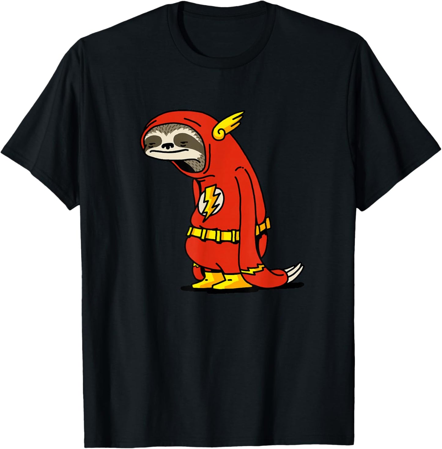 Funny Sloth Superhero Not Fast Not Furious Sloth Lover T-Shirt - T-Shirt | Black