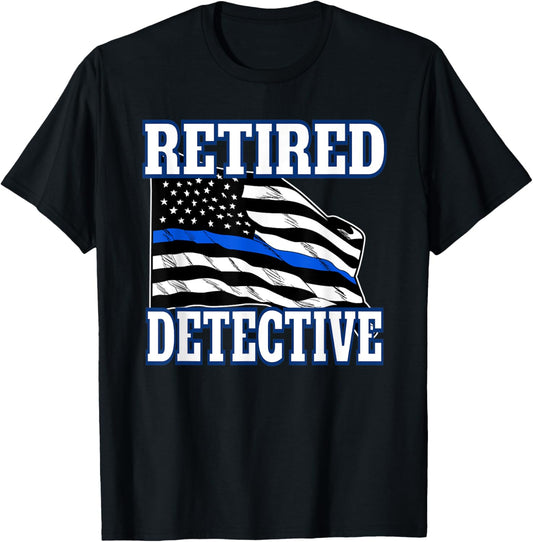 Retired Detective Police Officer Retirement T-Shirt - T-Shirt | Black