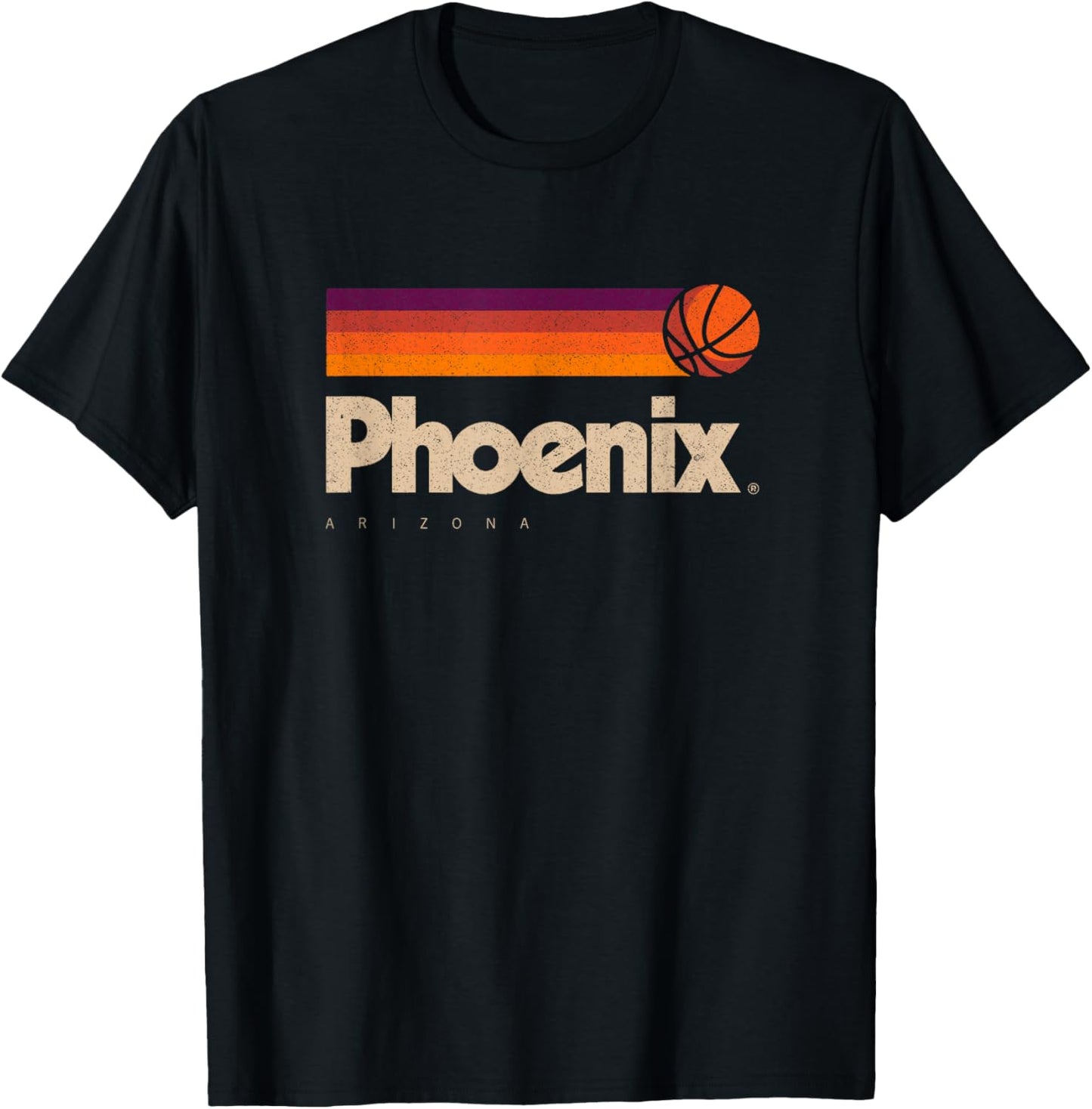 Phoenix Basketball B-Ball City Arizona Retro Phoenix T-Shirt - T-Shirt | Black