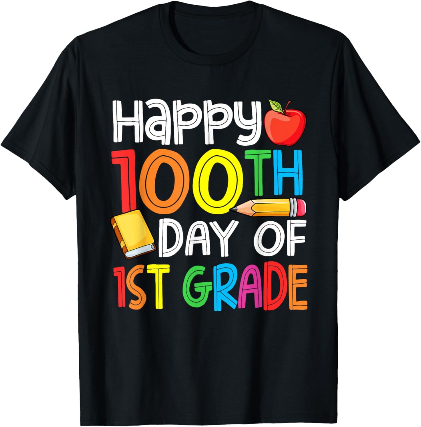100 Days Smarter First Grade 100th Day Of School 1st Grade T-Shirt - T-Shirt | Black