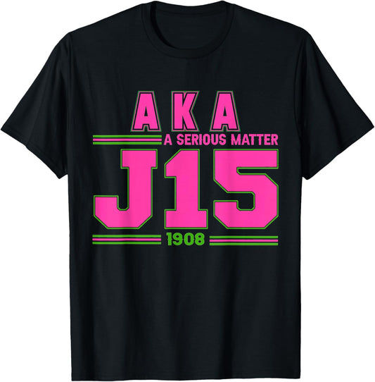 A Serious Matter J15 Founder's Day Pink And Green AKA T-Shirt - T-Shirt | Black