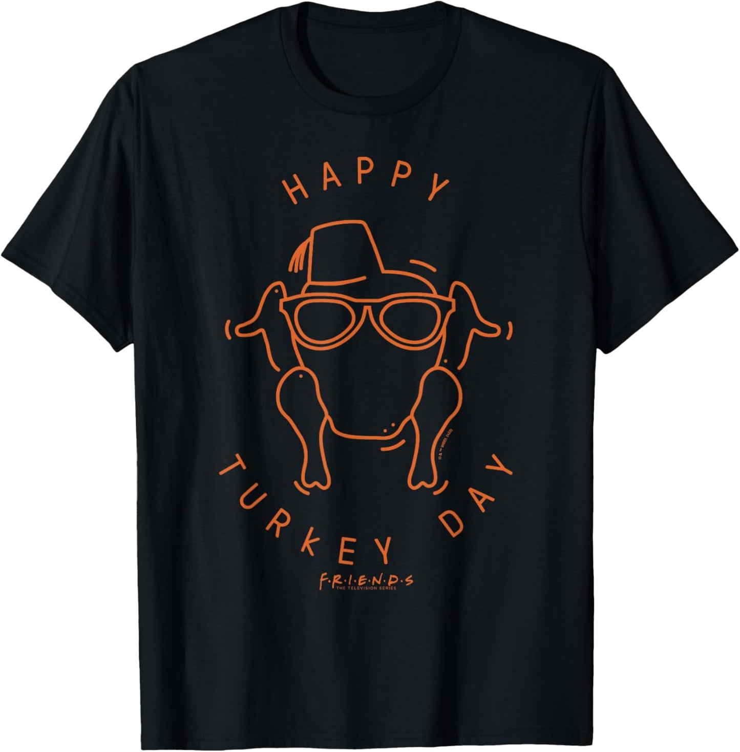 Friends Thanksgiving Happy Turkey Day Icon T-Shirt - T-Shirt | Black