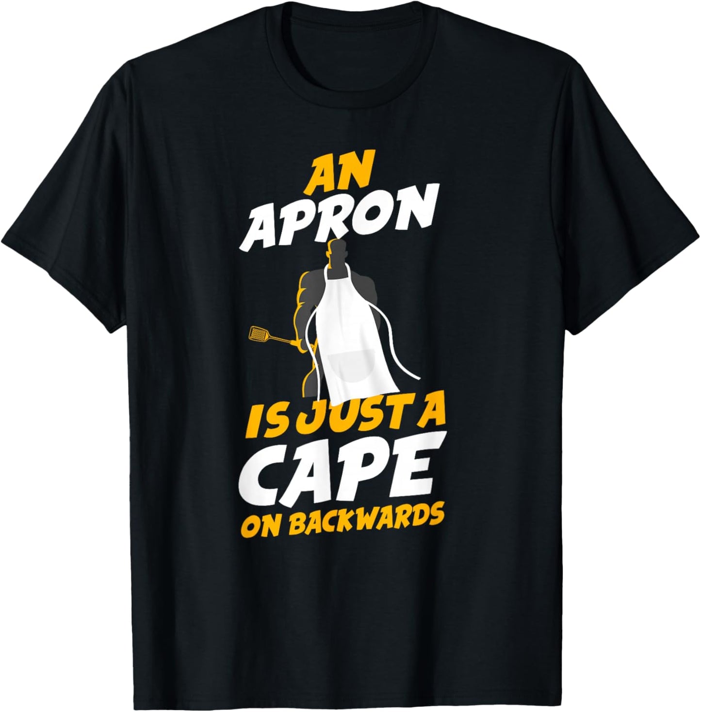 Cooking Cook Apron Superhero Kitchen Chef T-Shirt - T-Shirt | Black