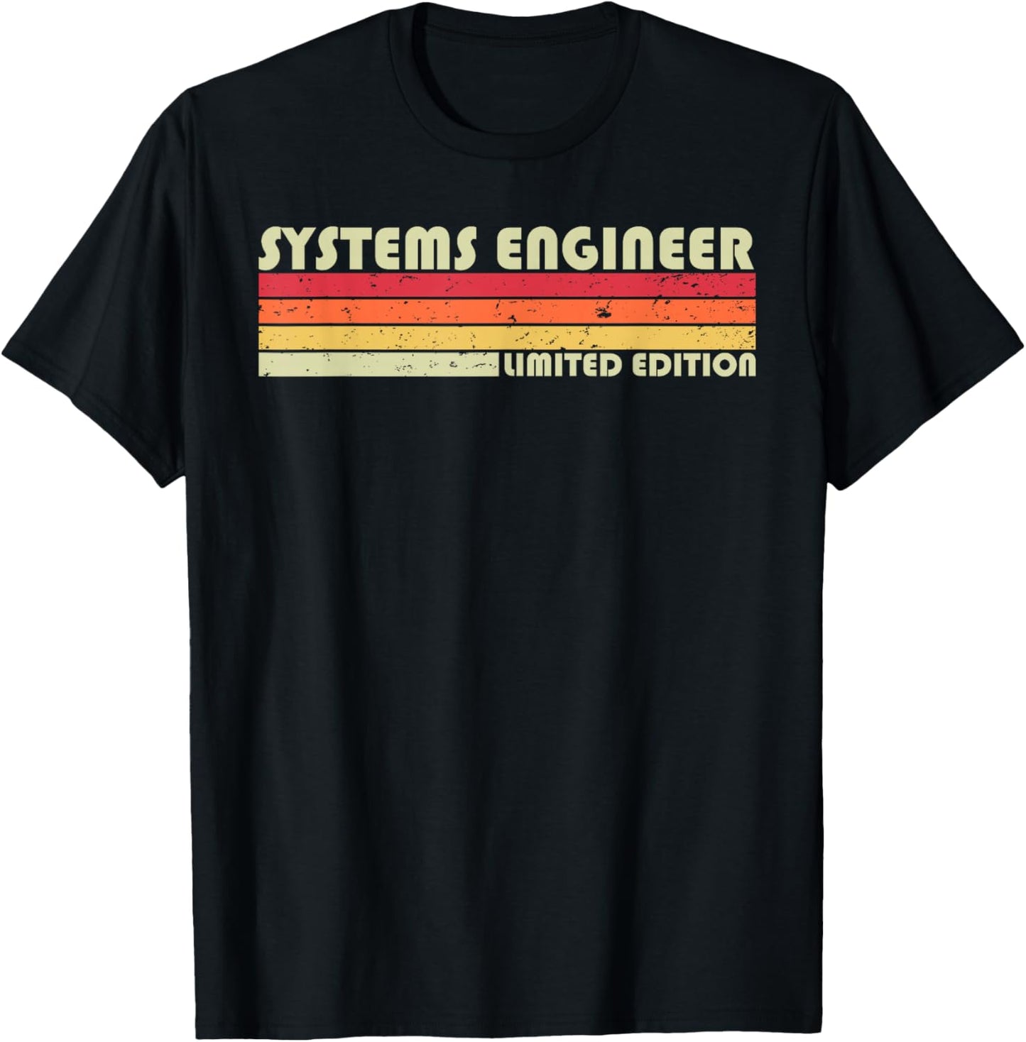 SYSTEMS ENGINEER Funny Job Title Profession Birthday Worker T-Shirt - T-Shirt | Black