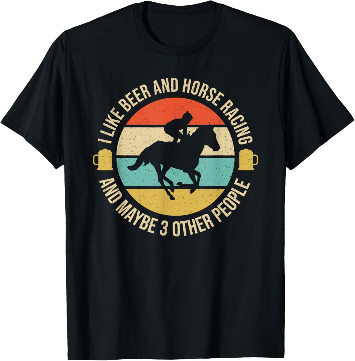 Funny Horse Racing I Like Horse Racing KY Derby Horse T-Shirt - T-Shirt | Black