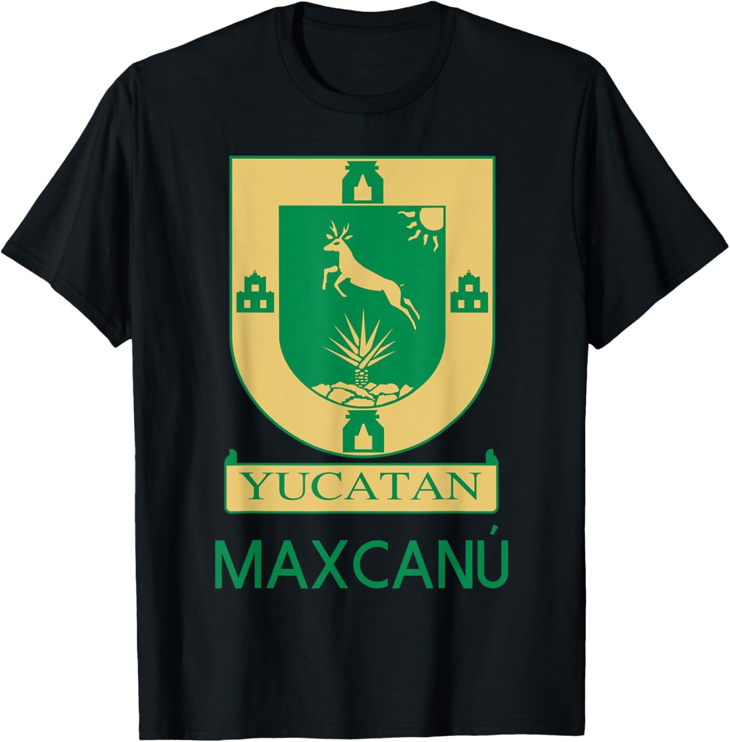 Maxcanu Yucatan Estado De Mexico Escudo Eagle Aguila T-Shirt - T-Shirt | Black