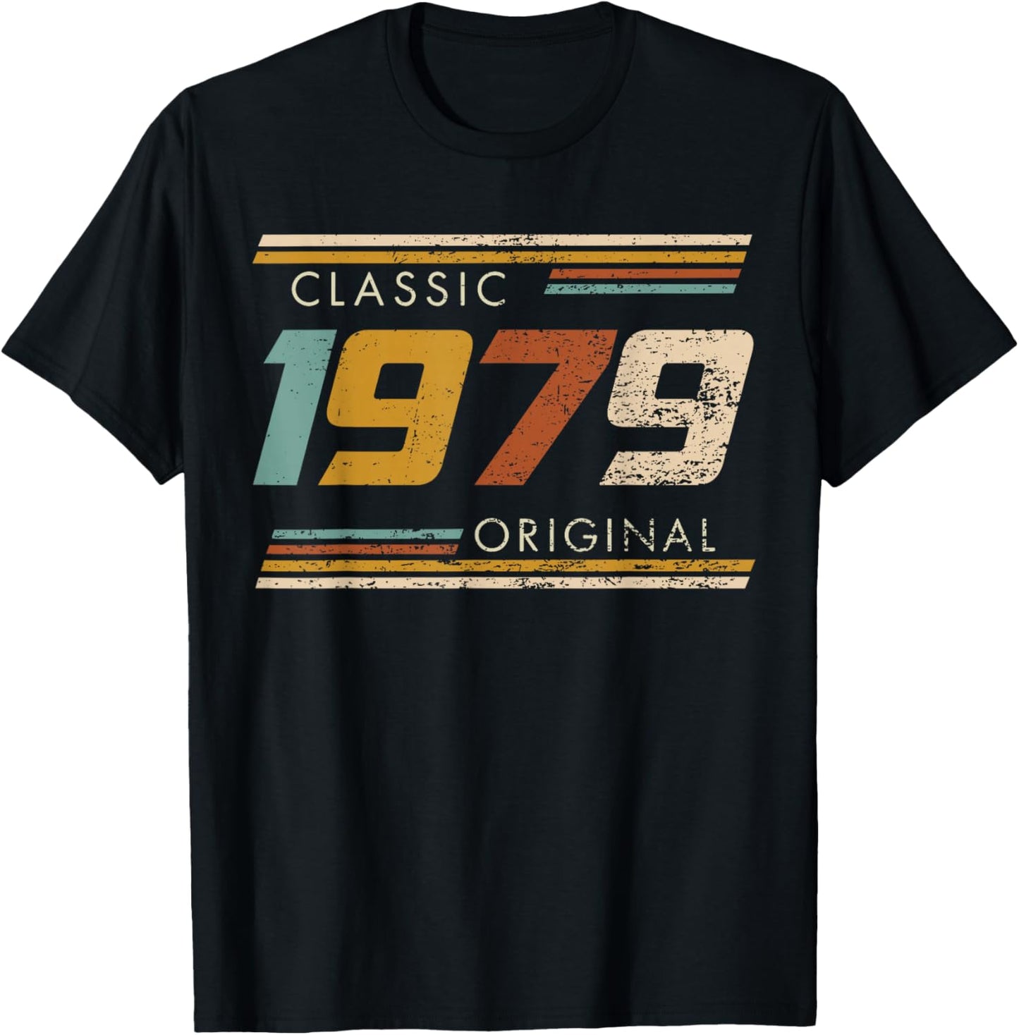 Classic 1979 Original Vintage Birthday Est 1979 Edition T-Shirt - T-Shirt | Black