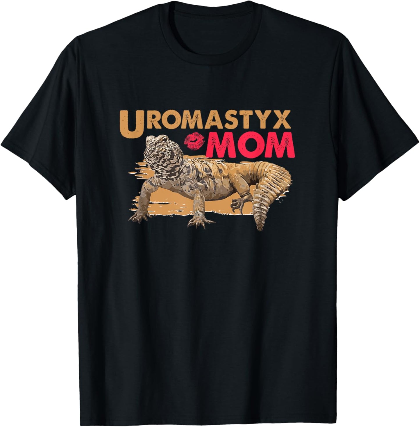 Uromastyx Mom Geyri Red Funny Saying Dabb Lizard Mali T-Shirt - T-Shirt | Black