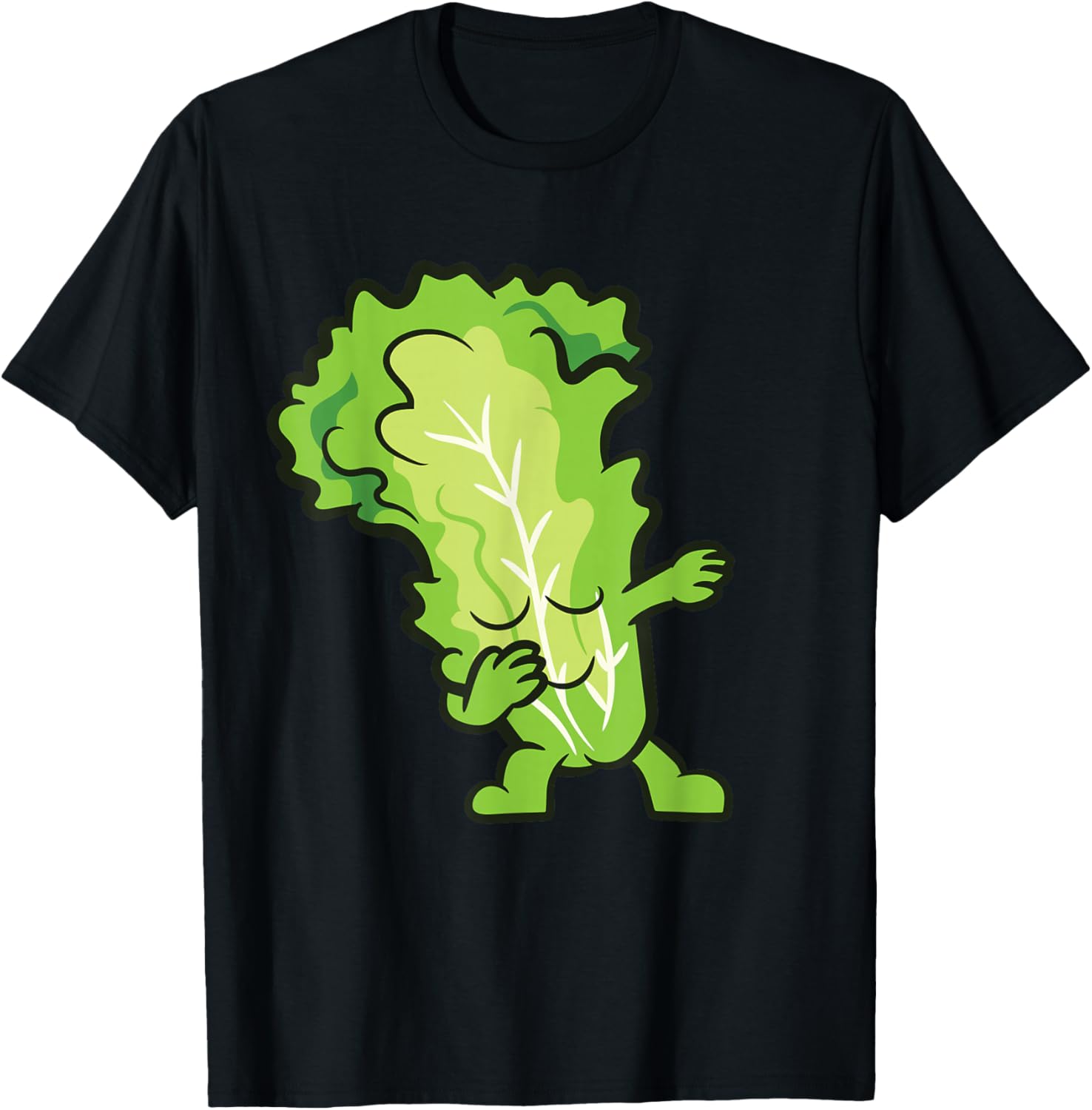 Lettuce Dabbing Lettuce Vegetable Love Lettuce T-Shirt - T-Shirt | Black