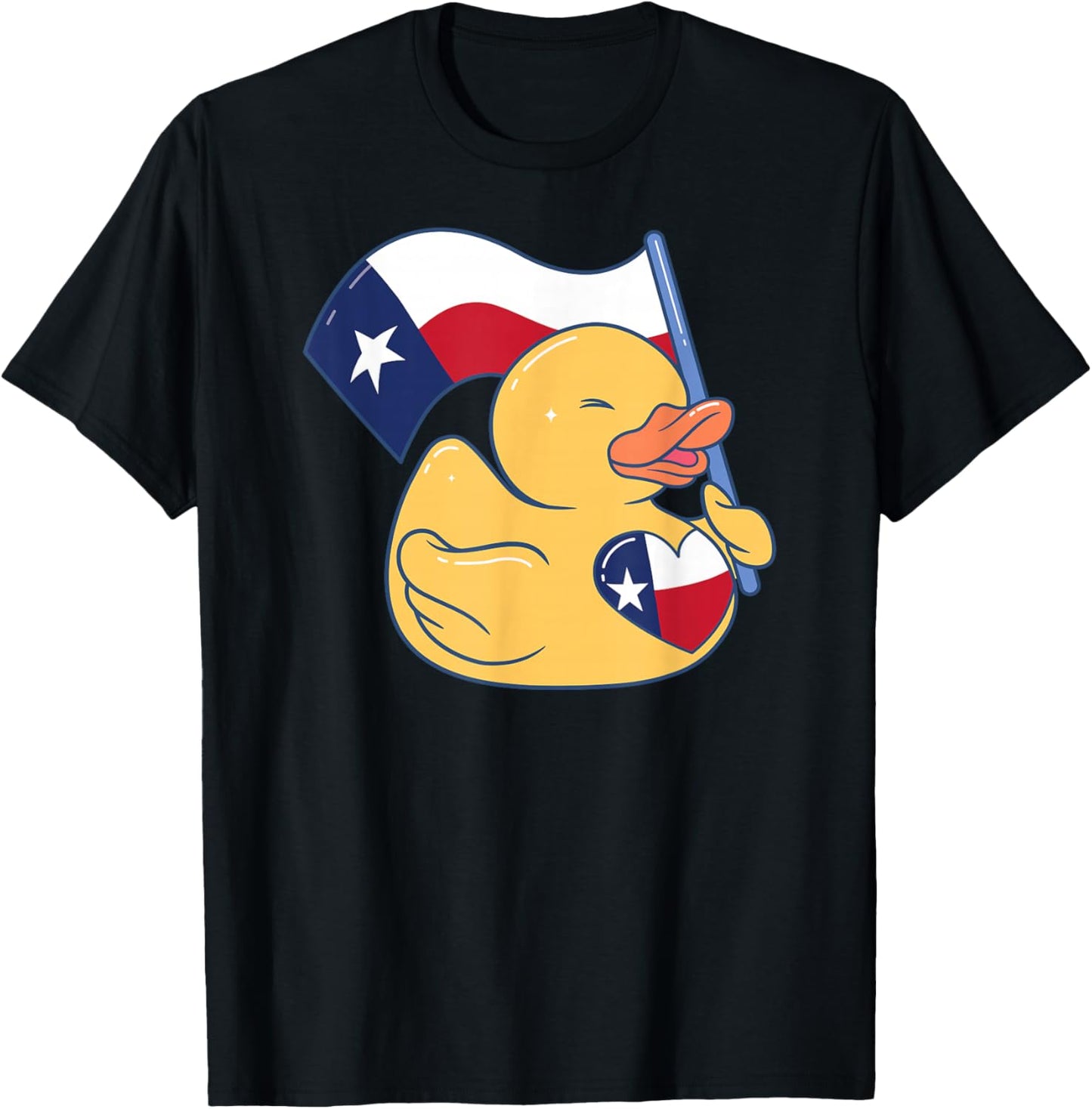 Easily Distracted By Ducks Texas Flag Bird Dallas Austin Tx T-Shirt - T-Shirt | Black