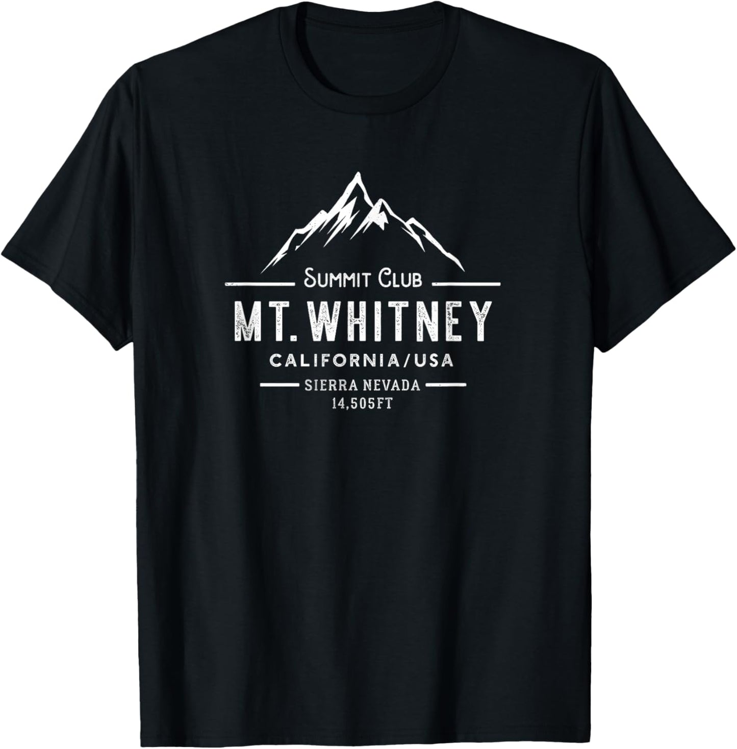 Mount Whitney summit club - California T-Shirt - T-Shirt | Black