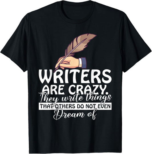 Writer Funny Author Writing Novel Writers Journalist T-Shirt - T-Shirt | Black