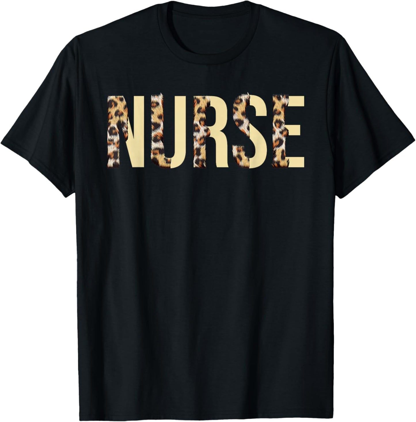 Nurse Leopard - Registered Nurse Nursing RN Healthcare T-Shirt - T-Shirt | Black