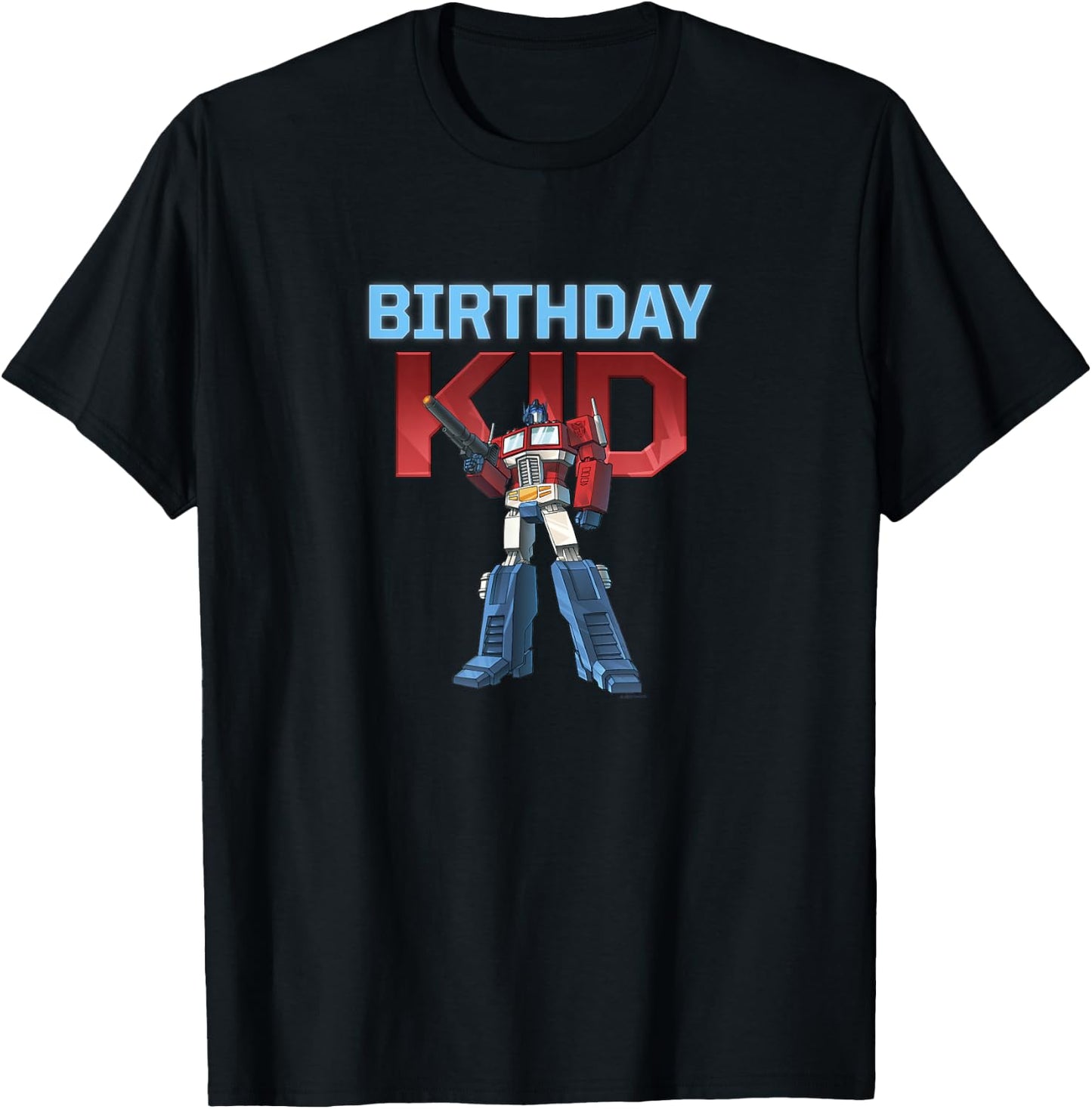 Transformers Birthday Kid Optimus Prime Battle Mood T-Shirt - T-Shirt | Black