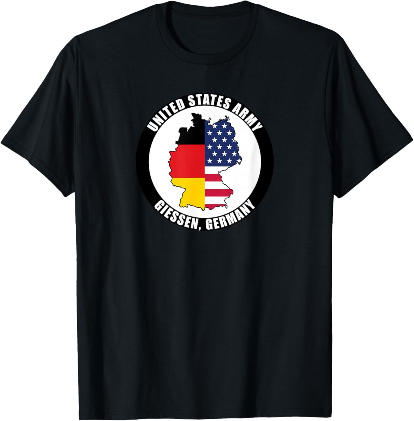 Giessen Germany United States Army Military Veteran Gift T-Shirt - T-Shirt | Black