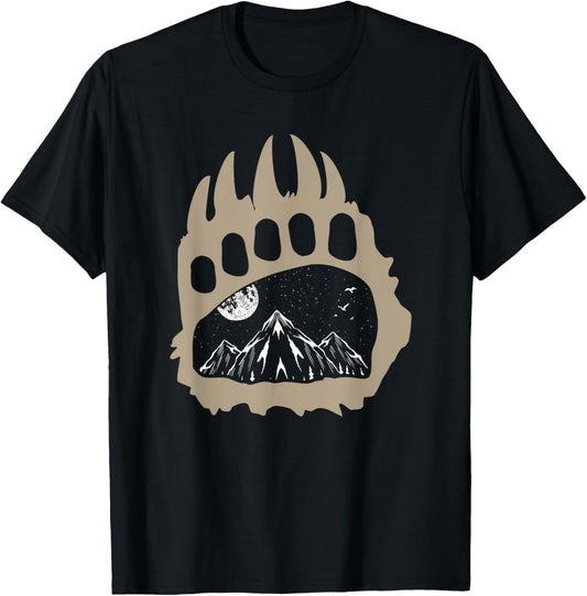 Animal Mountains Outdoor Nature Forest Bear Wildlife Hiking T-Shirt - T-Shirt | Black