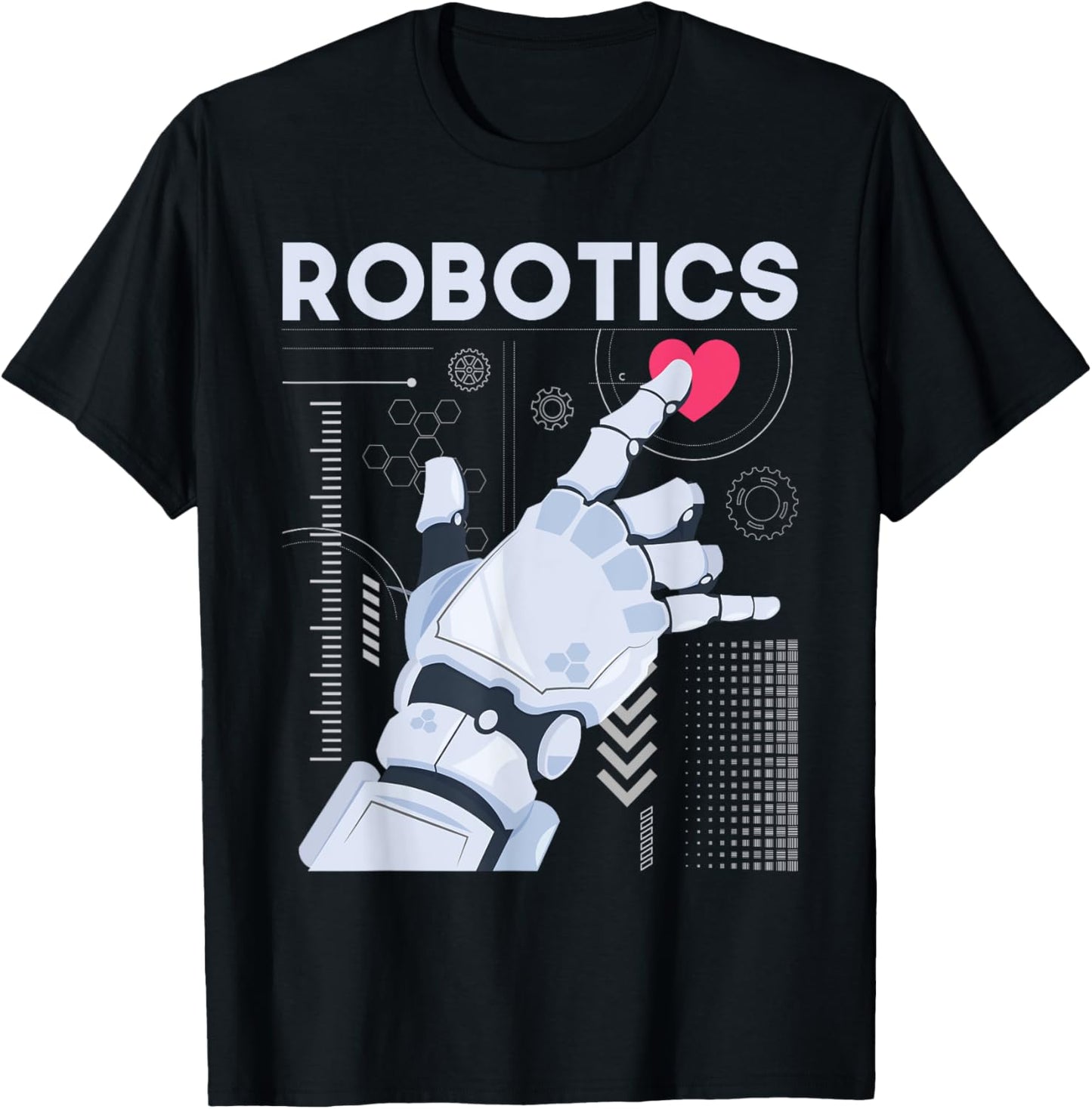 Robotics - Science Robot Builder Engineer Engineering Cyborg T-Shirt - T-Shirt | Black