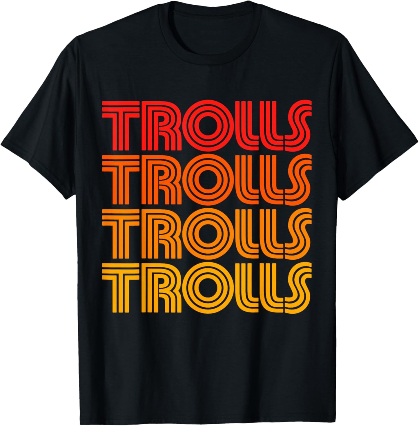 Trolls Retro Vintage Classic Ogre Goblin Beast Monster Joke T-Shirt - T-Shirt | Black