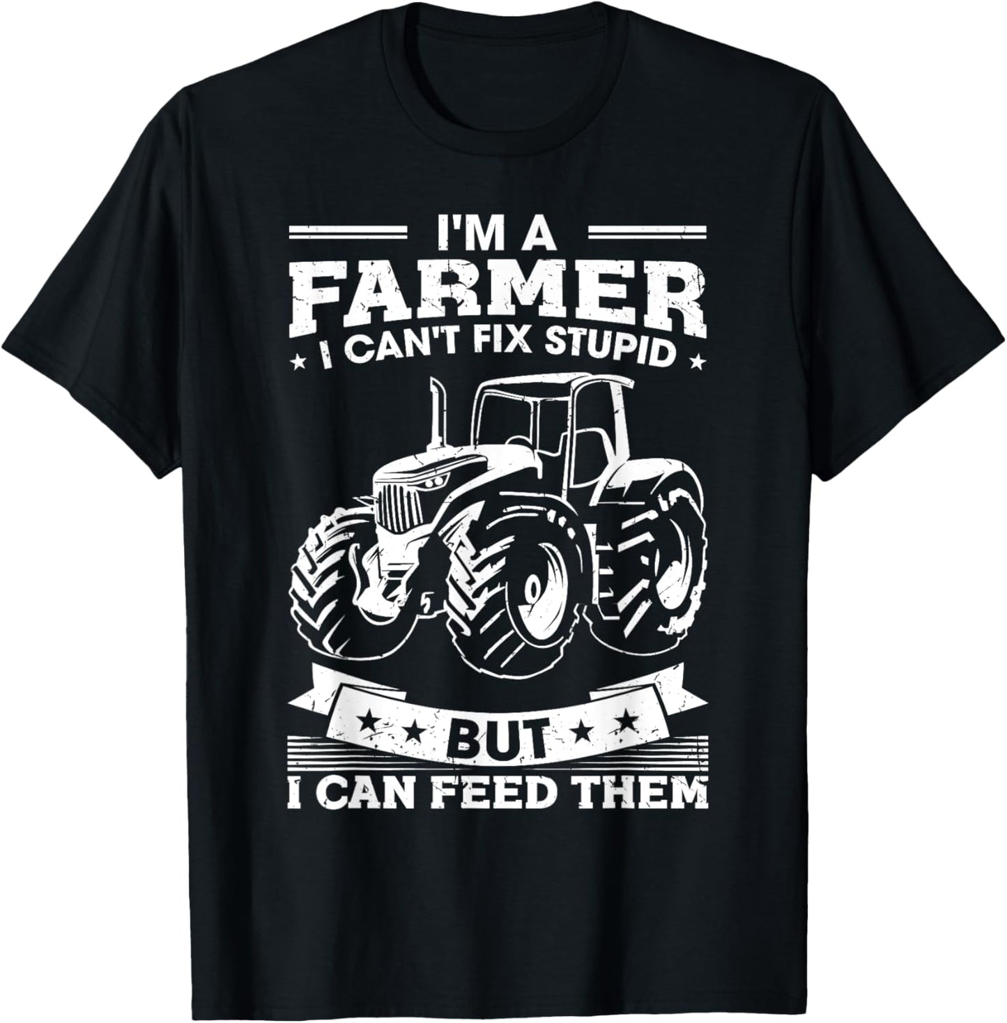 Funny Farming Tractor I'm A Farmer I Feed People T-Shirt - T-Shirt | Black