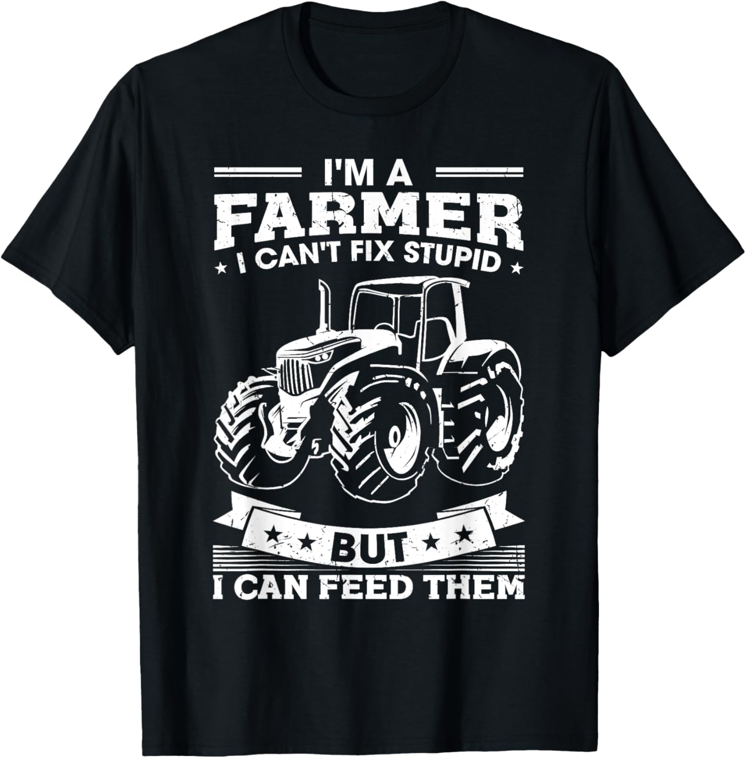 Funny Farming Tractor I'm A Farmer I Feed People T-Shirt - T-Shirt | Black