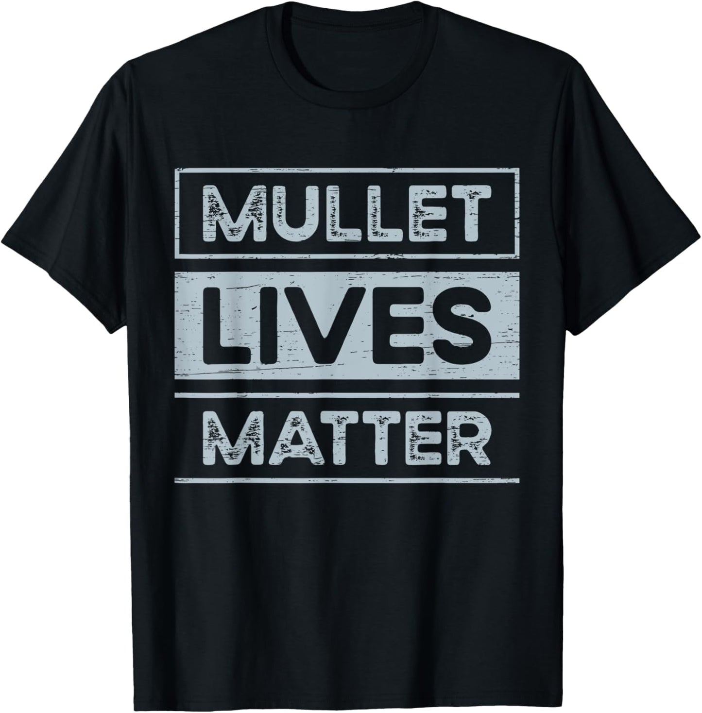 Mullet Lives Matter Heart Mullets Rock Short 80s Hairstyle T-Shirt - T-Shirt | Black