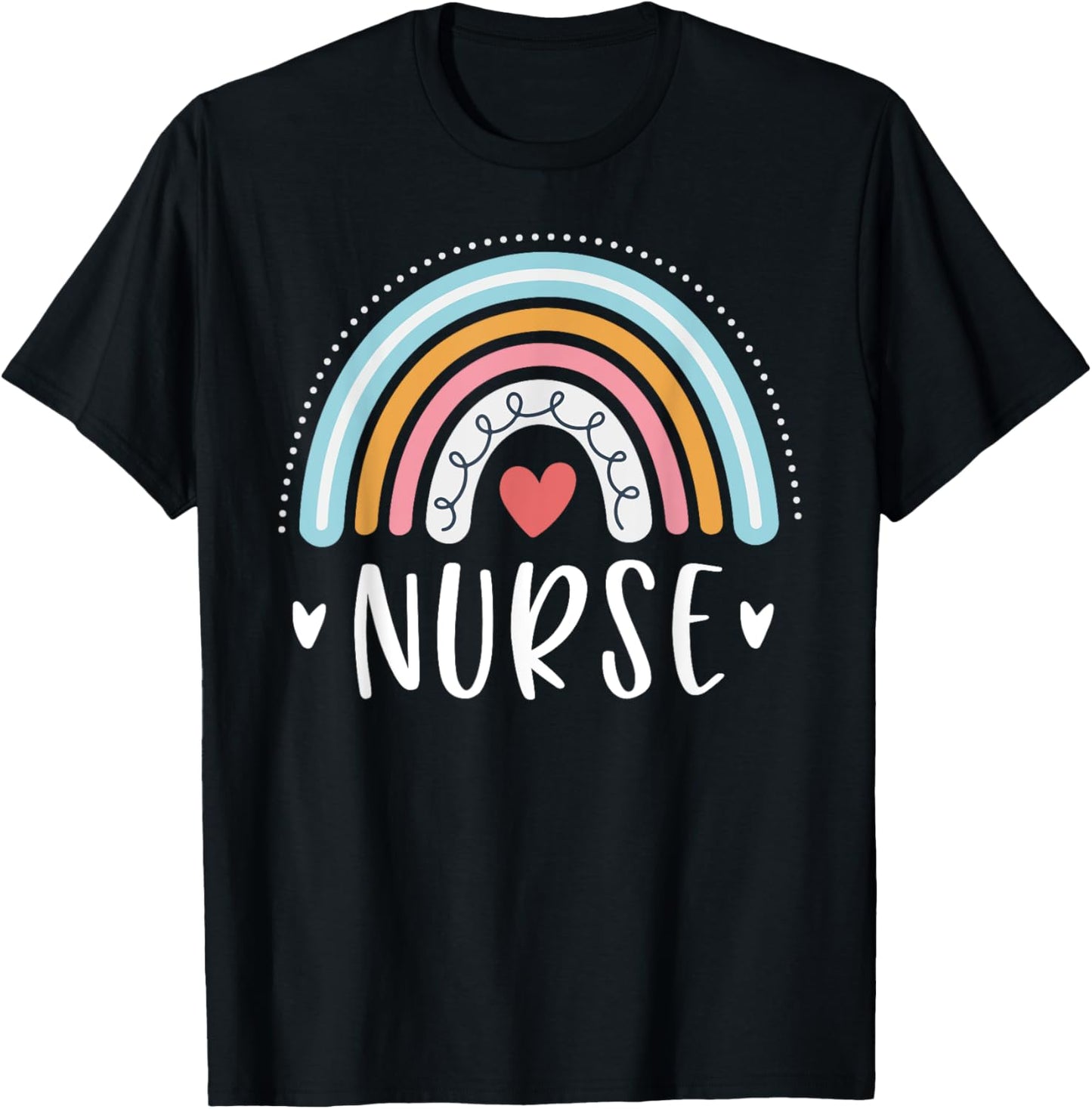 Nurse Gifts Funny Nursing Rainbow T-Shirt - T-Shirt | Black