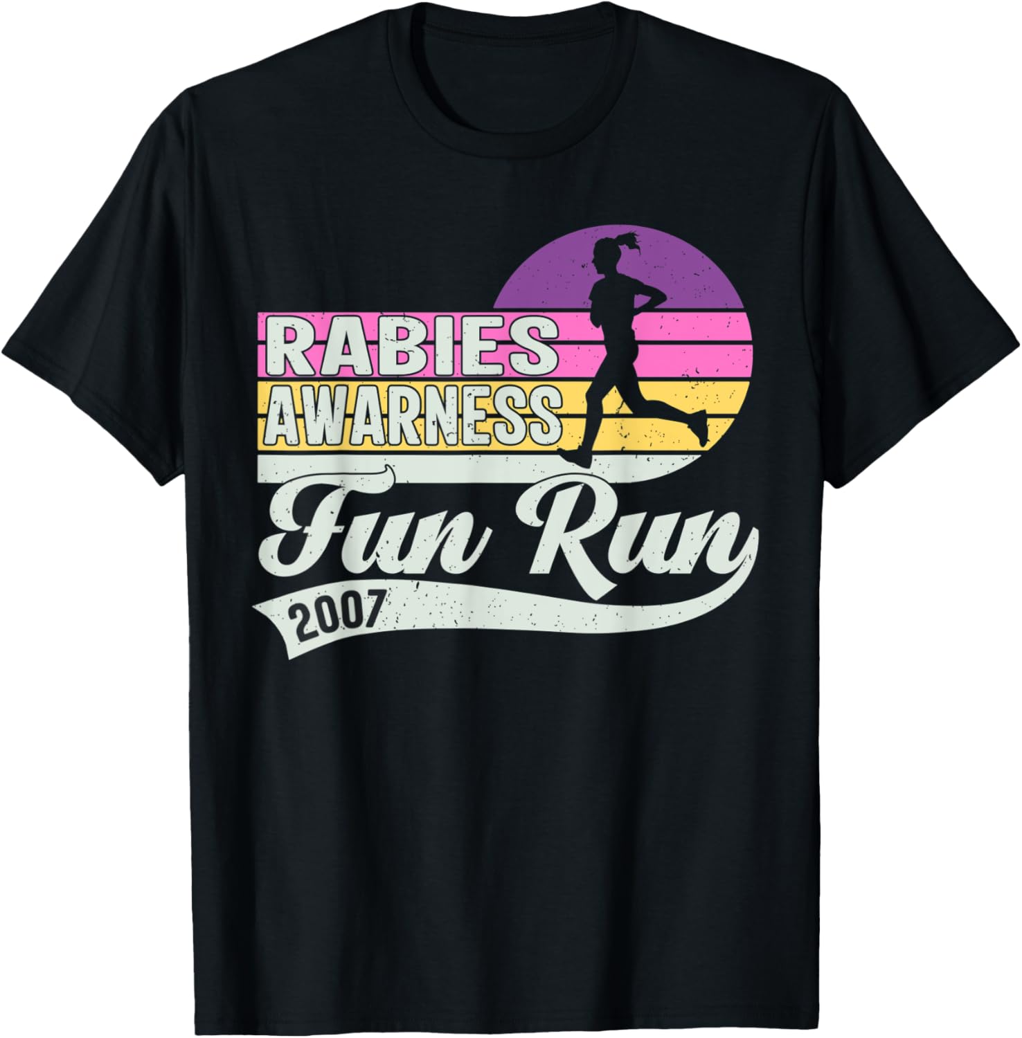 Rabies Awareness Fun Run Funny TV Comedy Running For Girls T-Shirt - T-Shirt | Black